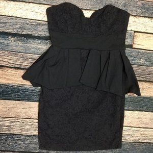 LF Paper Heart Navy Pencil Dress